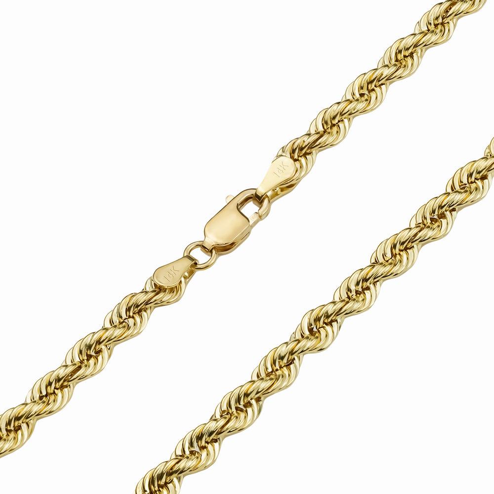 14k Gold Classic Rope Chain (Hollow)