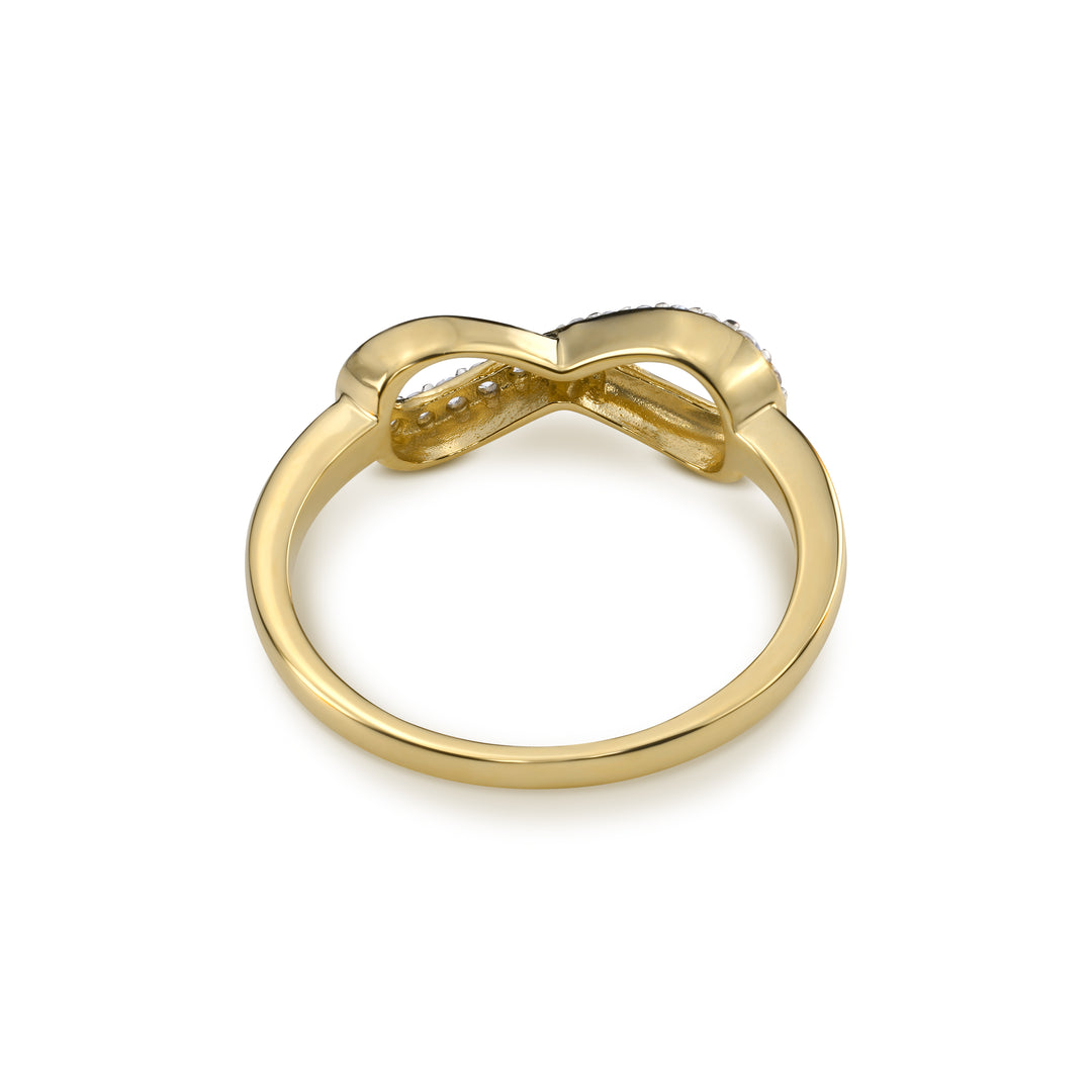 14k Gold Leia Infinity CZ Ring