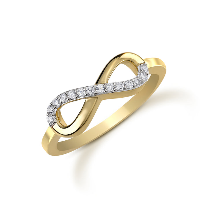 14k Gold Leia Infinity CZ Ring