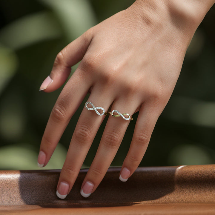 14k Gold Elio Infinity CZ Ring