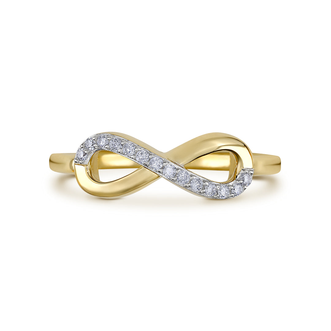 14k Gold Leia Infinity CZ Ring