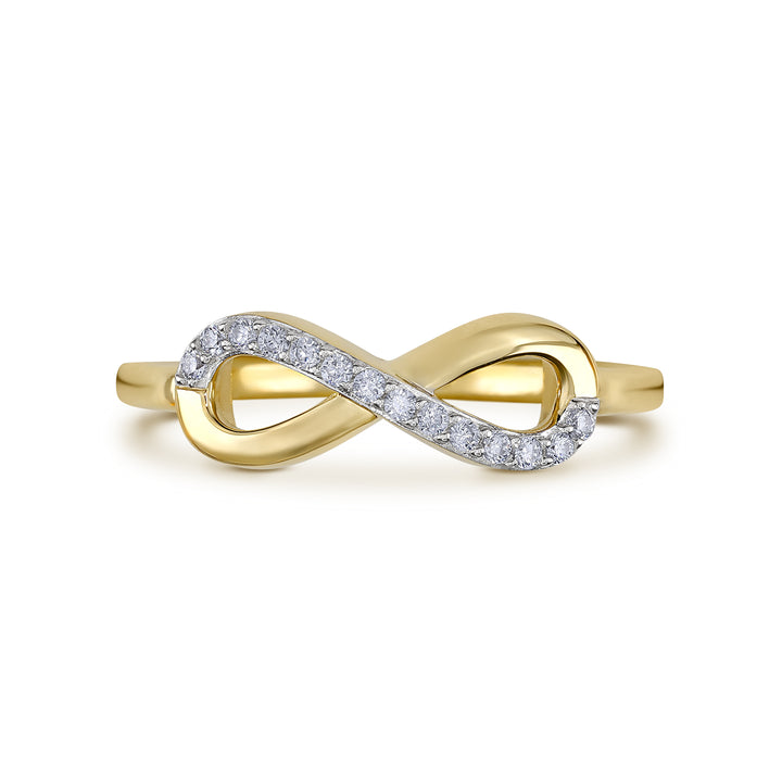 14k Gold Leia Infinity CZ Ring