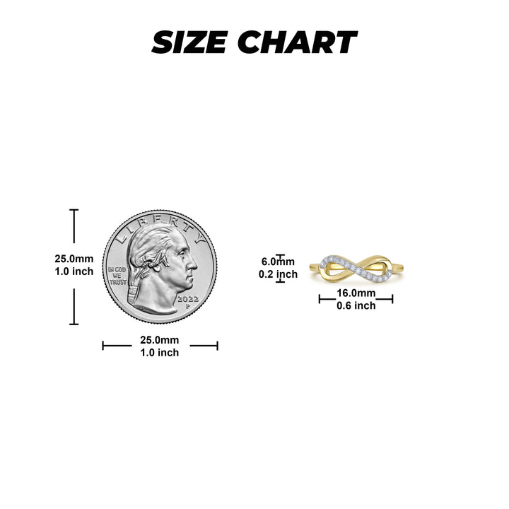 14k Gold Leia Infinity CZ Ring