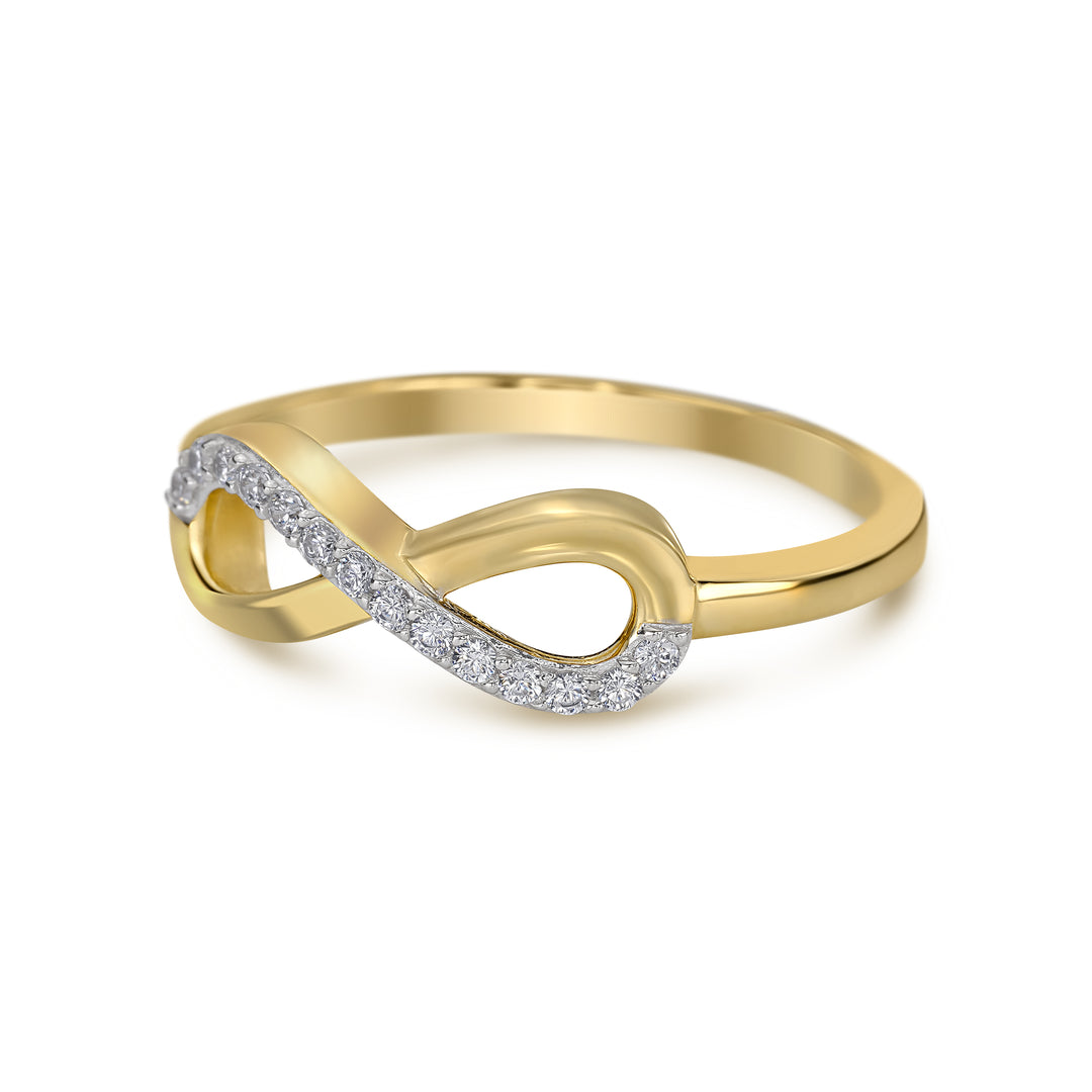 14k Gold Leia Infinity CZ Ring