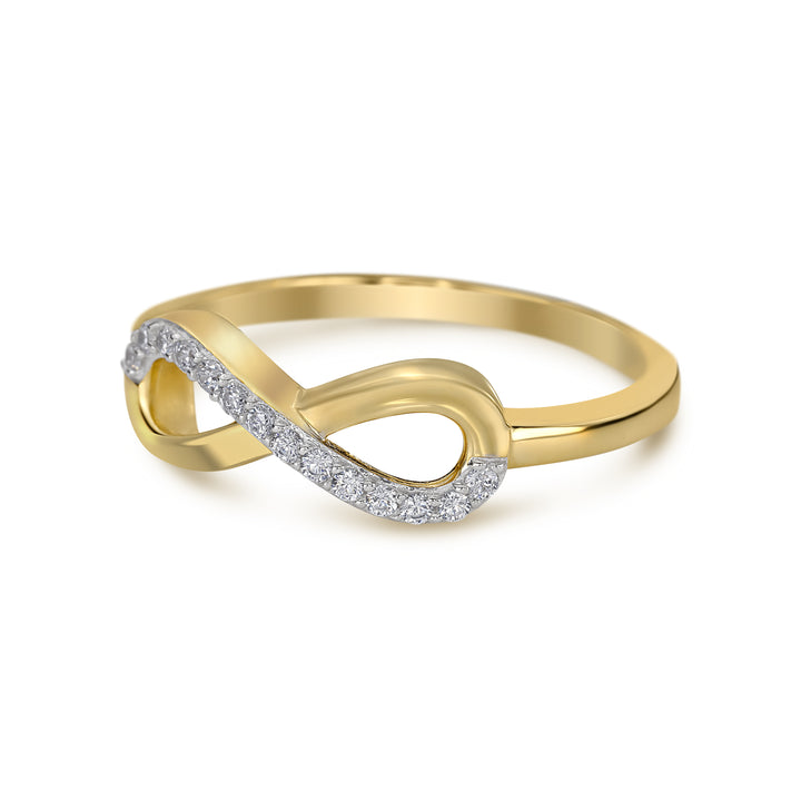 14k Gold Leia Infinity CZ Ring