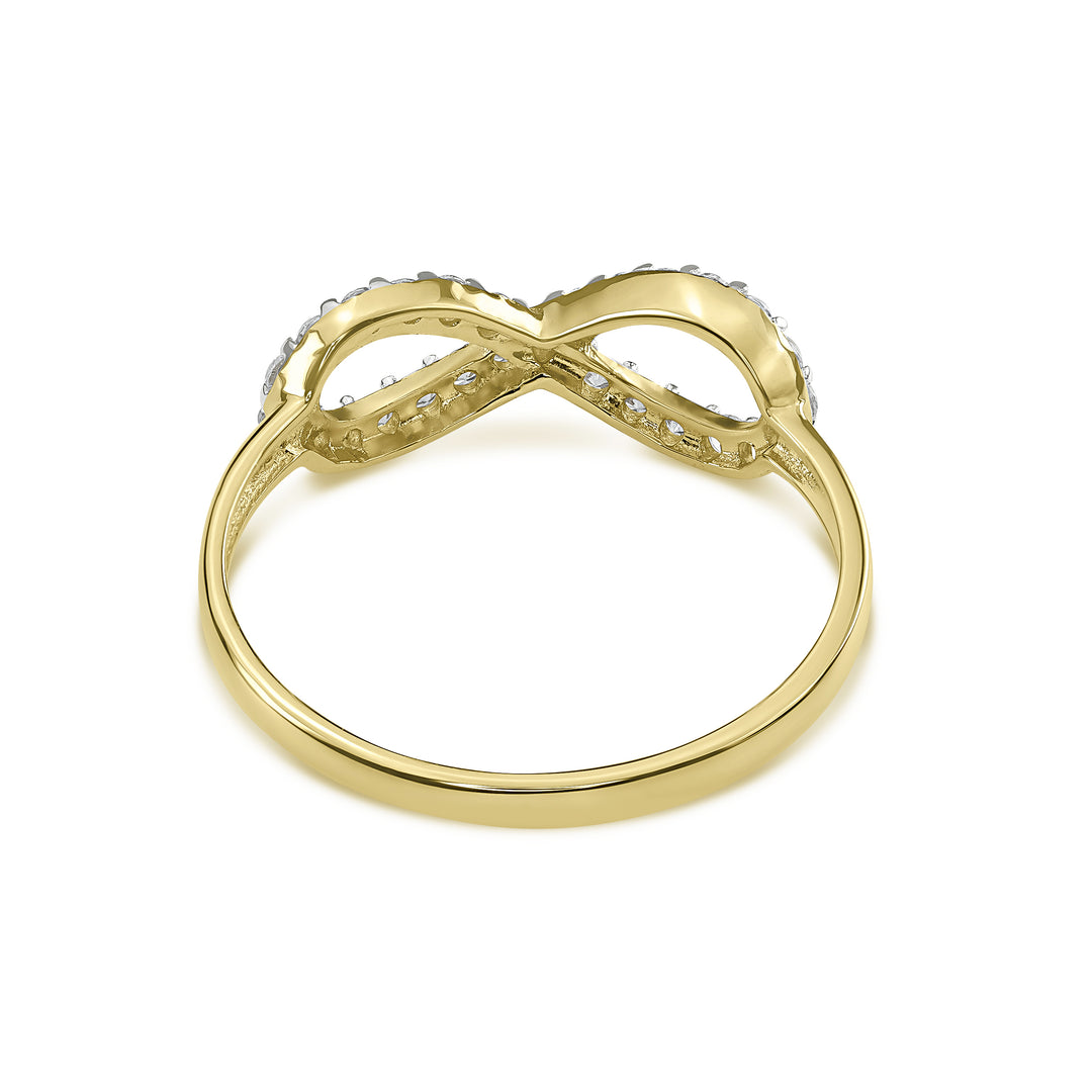 14k Gold Elio Infinity CZ Ring
