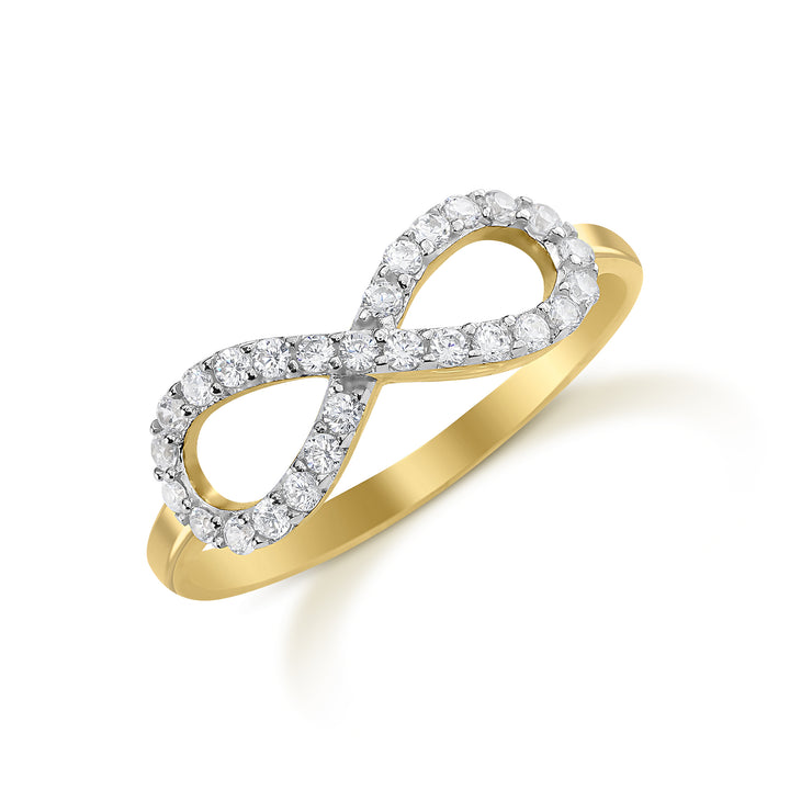 14k Gold Elio Infinity CZ Ring