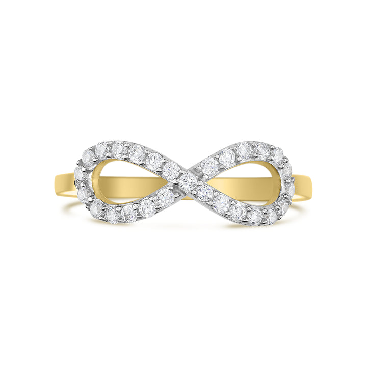 14k Gold Elio Infinity CZ Ring
