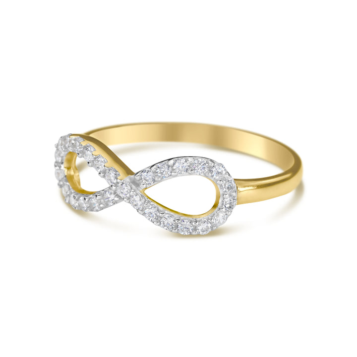 14k Gold Elio Infinity CZ Ring