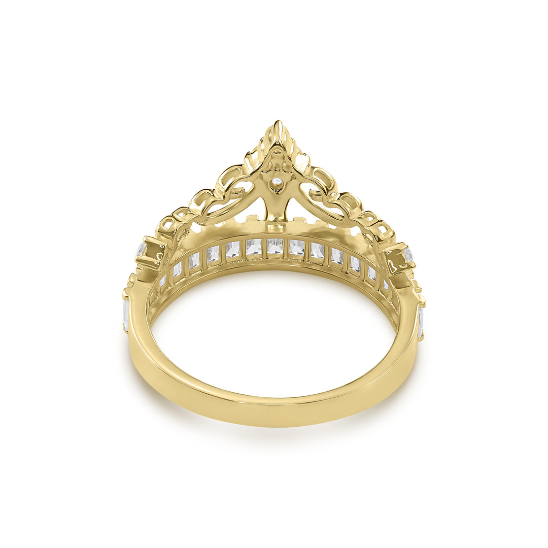 14k Gold Abby Crown CZ Ring