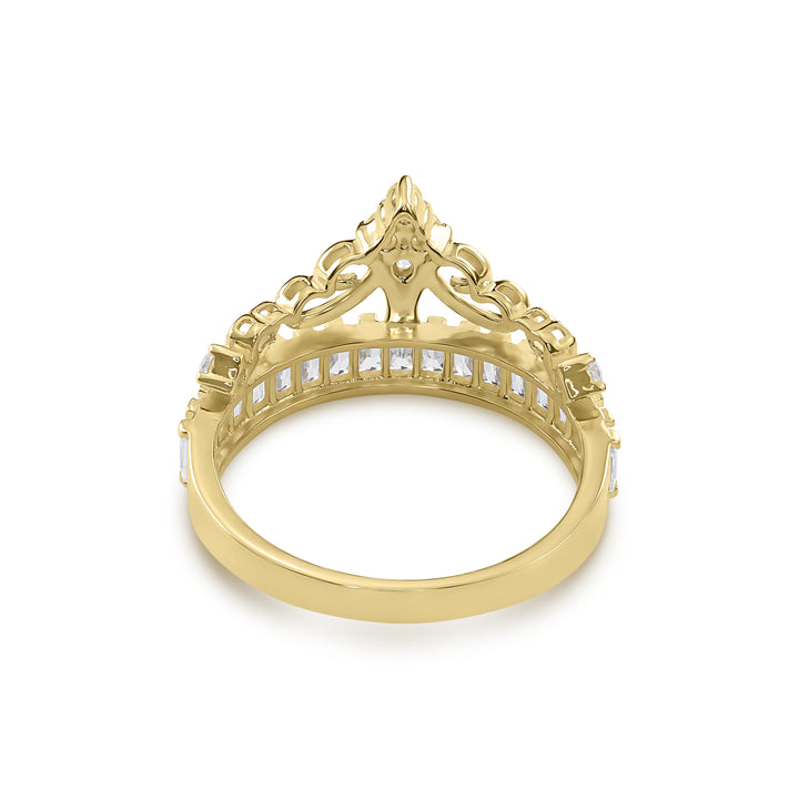 14k Gold Abby Crown CZ Ring