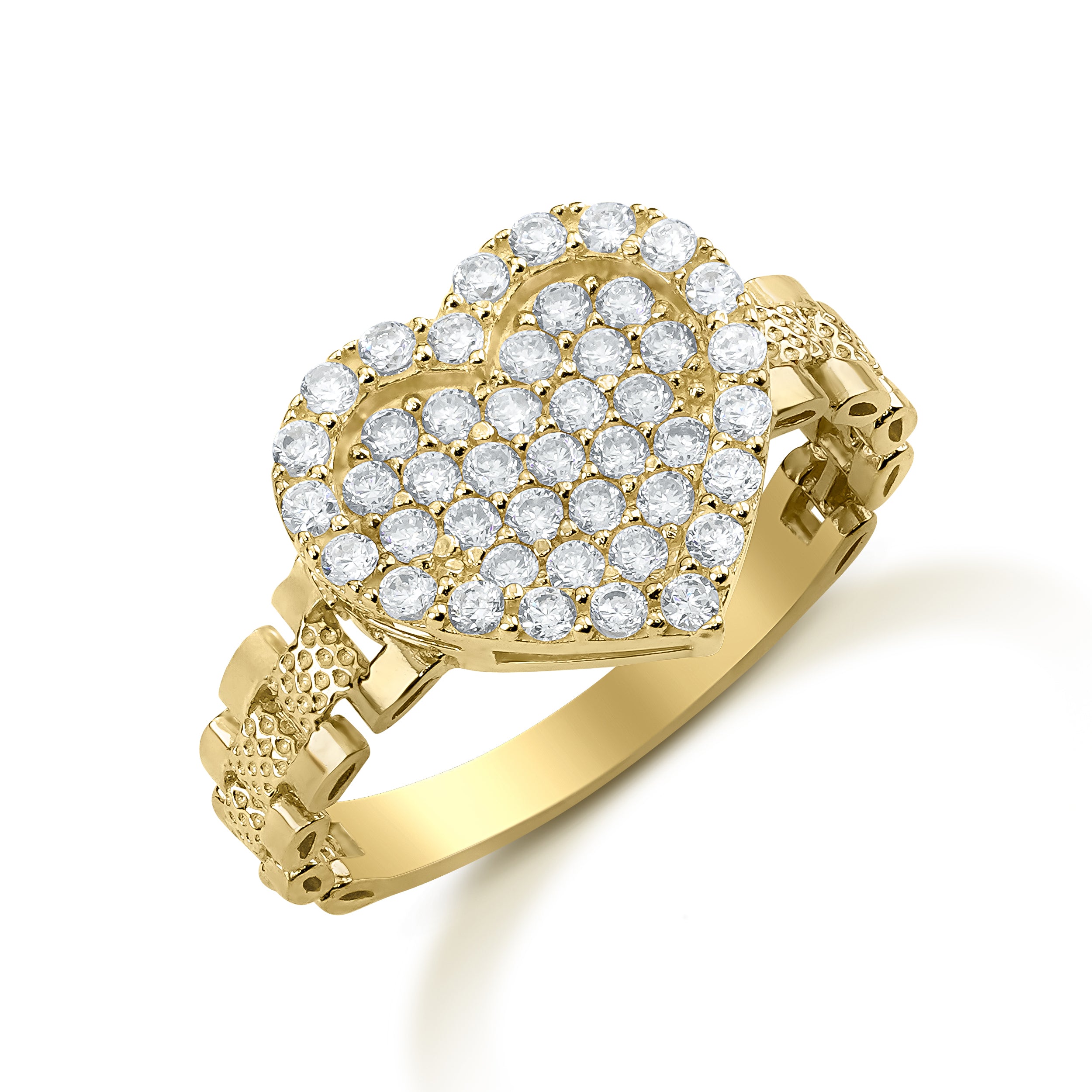 Gold Heart Ring for Women | 14K Gold Heart Shaped Rings