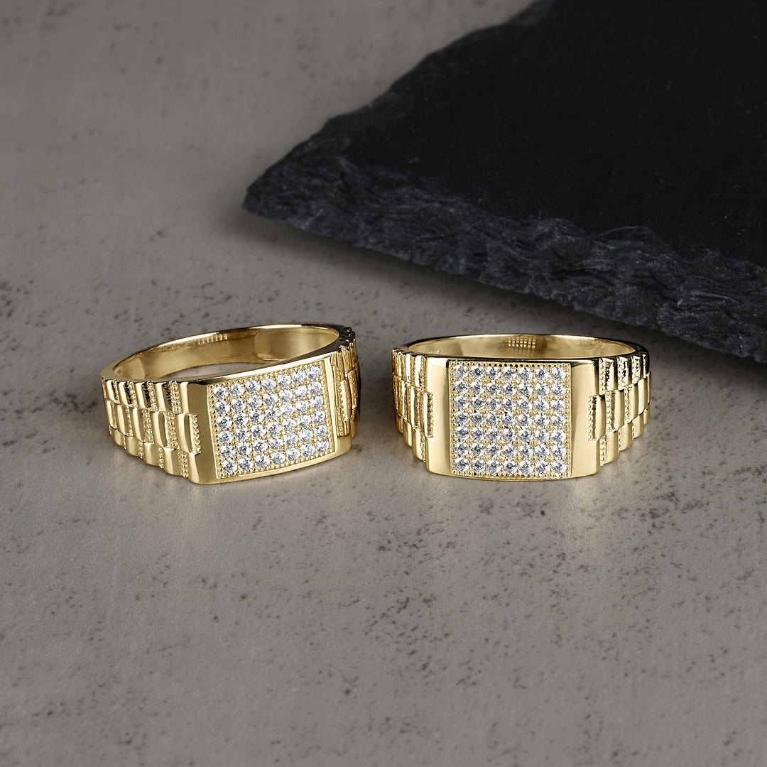 10k & 14k Circa Rectangle Rollie Ring