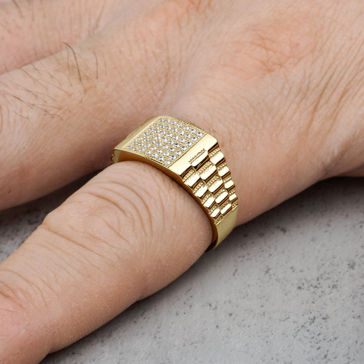 10k & 14k Circa Rectangle Rollie Ring