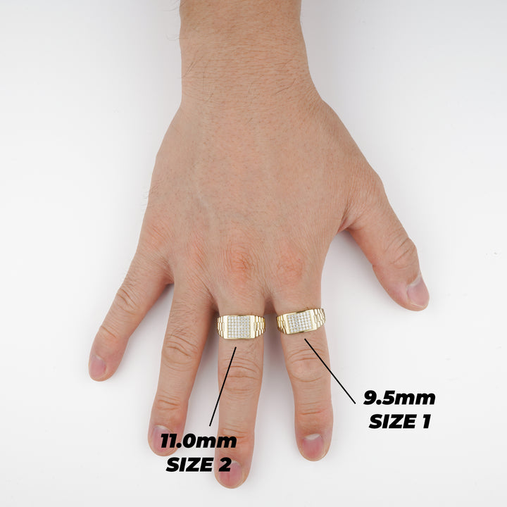 10k & 14k Circa Rectangle Rollie Ring