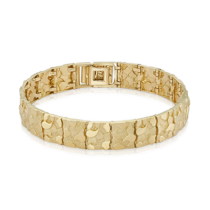14k Gold Classic Nugget Bracelet