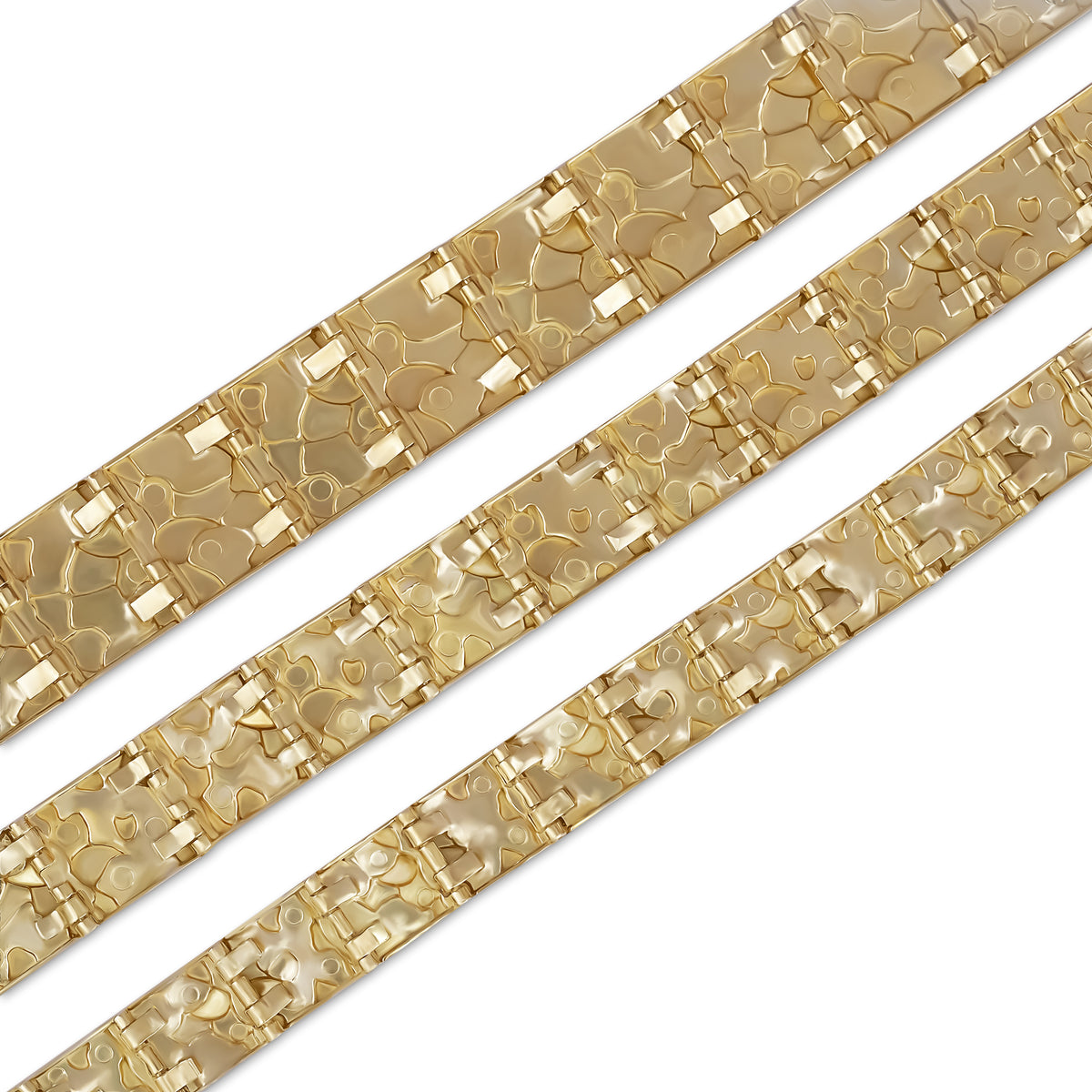 10k & 14k  Gold Classic Nugget Bracelet