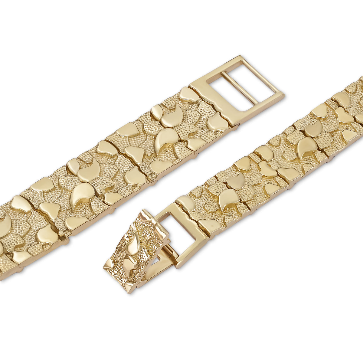 10k & 14k  Gold Classic Nugget Bracelet