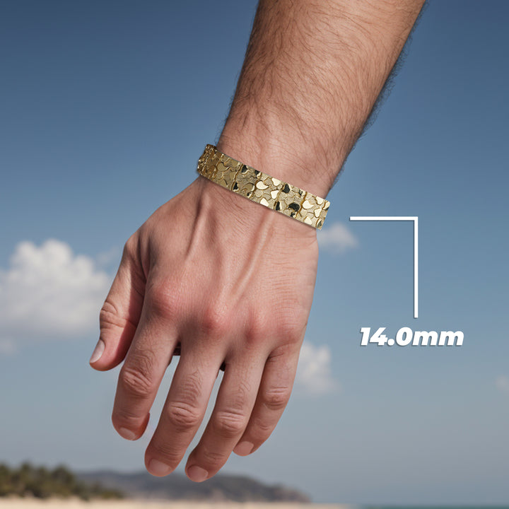 14k Gold Classic Nugget Bracelet
