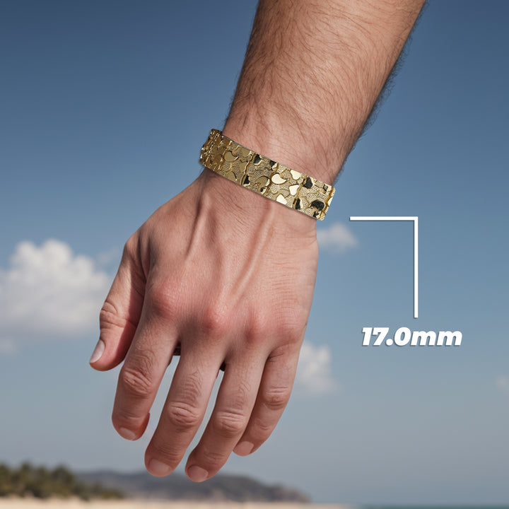14k Gold Classic Nugget Bracelet