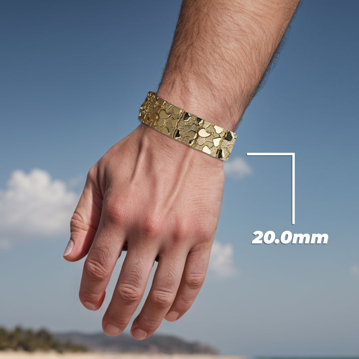 14k Gold Classic Nugget Bracelet