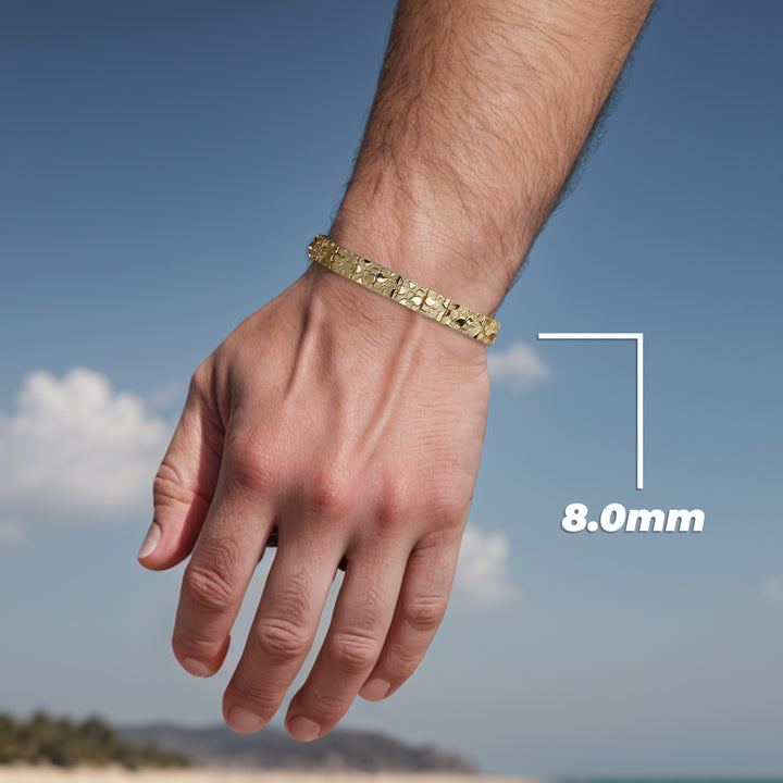 14k Gold Classic Nugget Bracelet