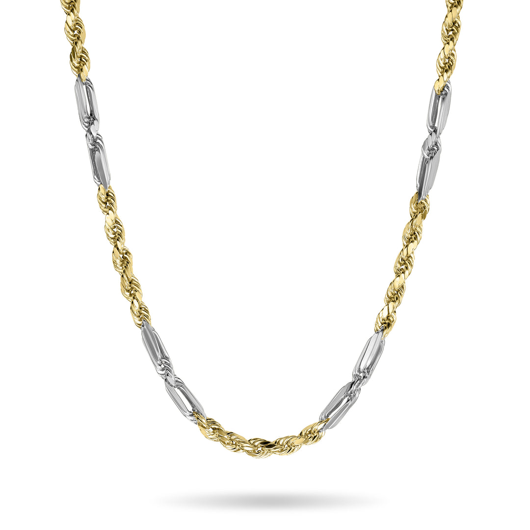10k Gold Classic Two-Tone Milano Chain (Solid)