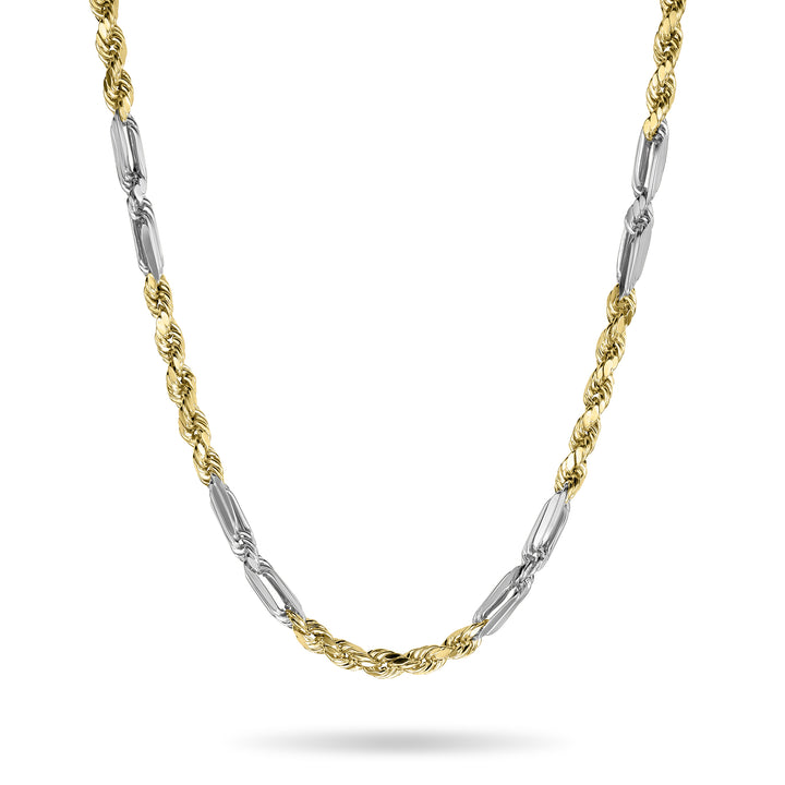 10k Gold Classic Two-Tone Milano Chain (Solid)