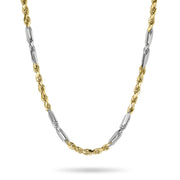 14k Gold Classic Two-Tone Milano Chain (Solid)