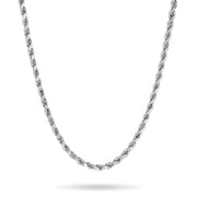14k White Gold Classic DC Rope Chain