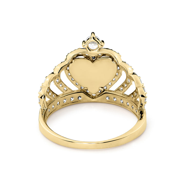 10k & 14k Gold Quinceanera Royal Crown Ring