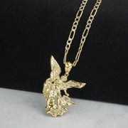10k & 14k Gold Classic Saint Michael One-Tone DC Pendant