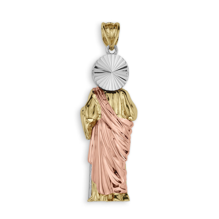 10k & 14k Gold Rosei 3D San Judas CZ Pendant