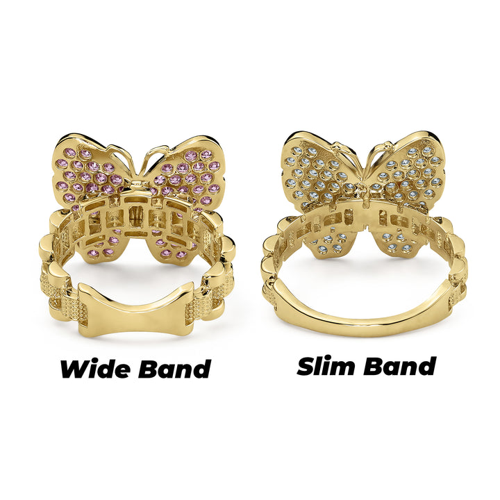 10k Gold Luxe Butterfly Rollie Band Ring