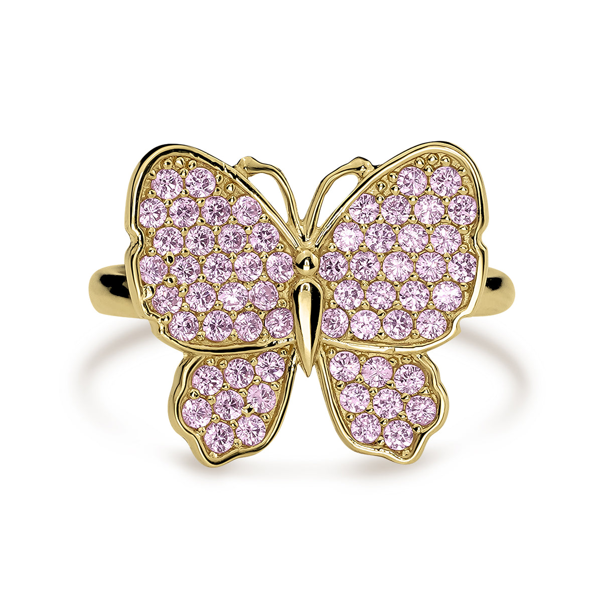 10k Gold Luxe Butterfly Classic Band Ring