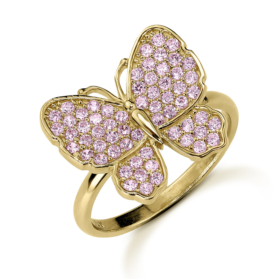 10k Gold Luxe Butterfly Classic Band Ring