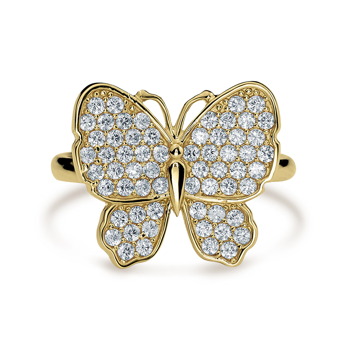 10k Gold Luxe Butterfly Classic Band Ring