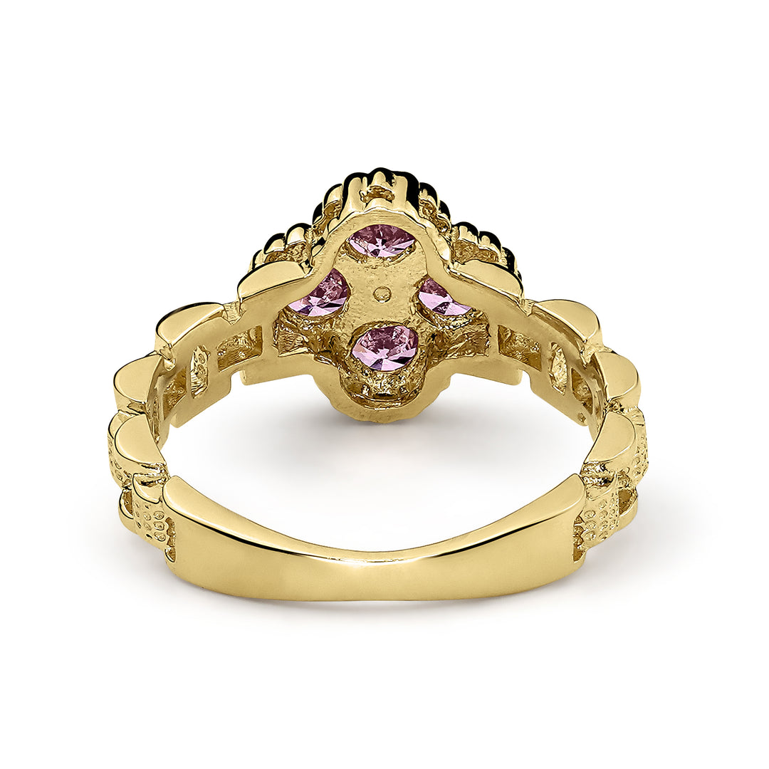 10k Gold Luxe Clover Rollie Band Ring
