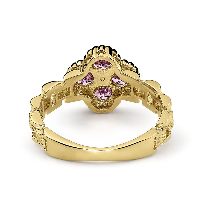 10k Gold Luxe Clover Rollie Band Ring