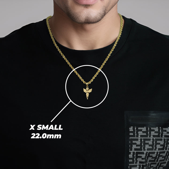 10k Gold Classic Praying Angel Pendant
