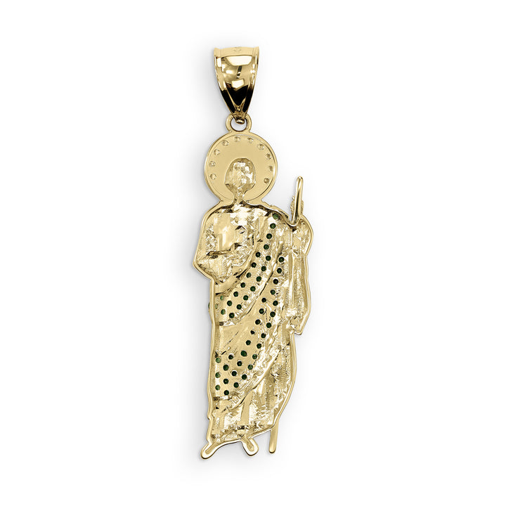 10k & 14k Gold Velco San Judas CZ Pendant [G]
