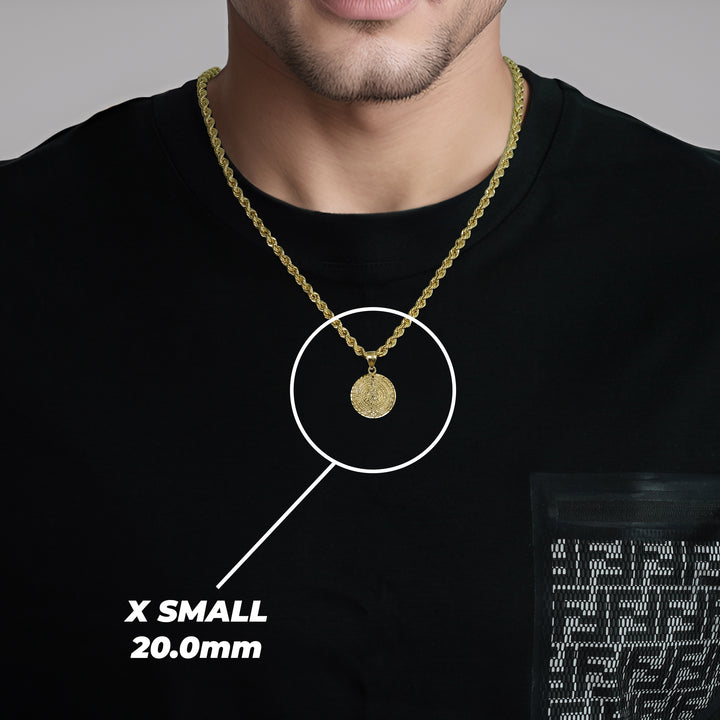 10k & 14k Gold Classic Aztec Mayan Calendar Pendant
