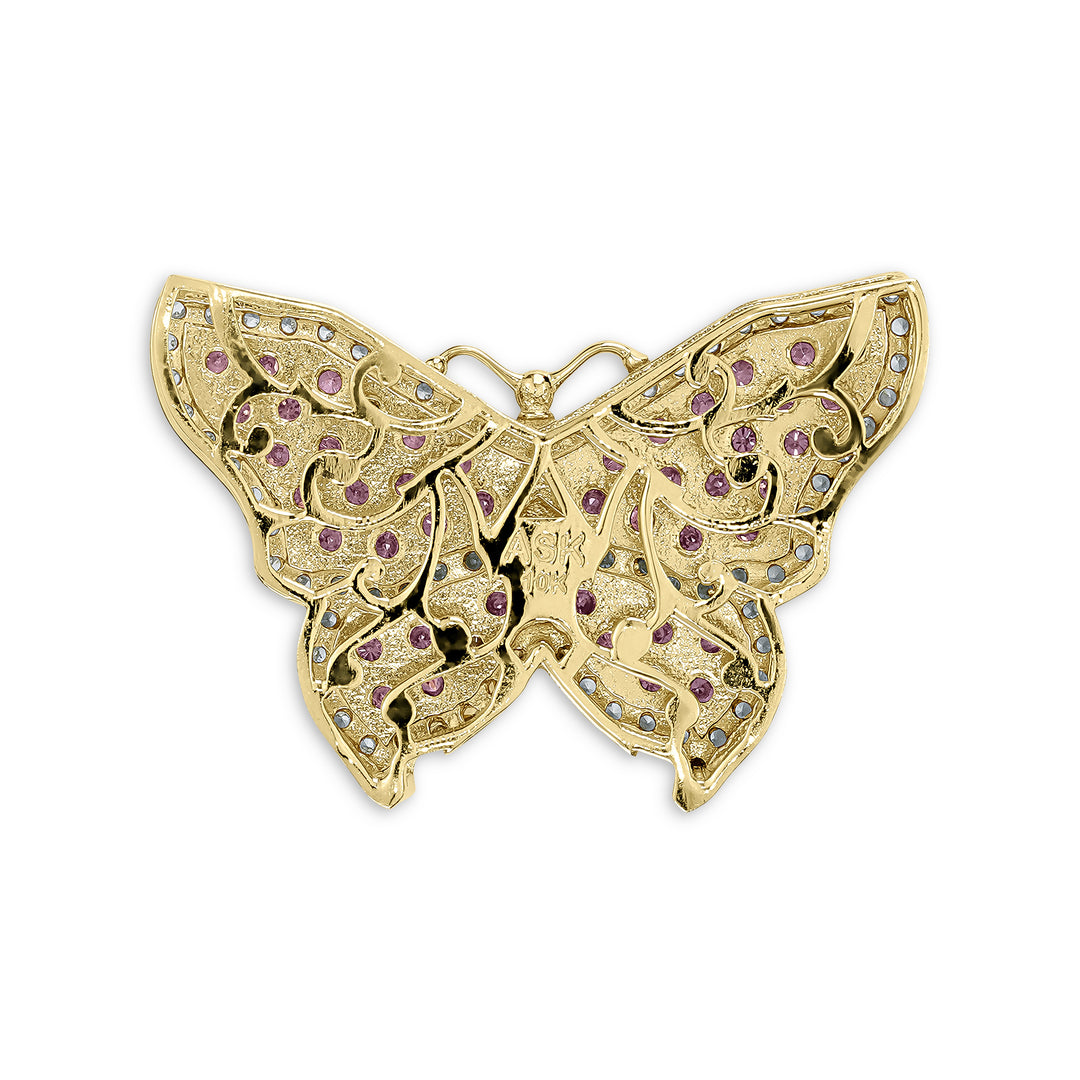 10k Gold Luxen Butterfly CZ Pendant