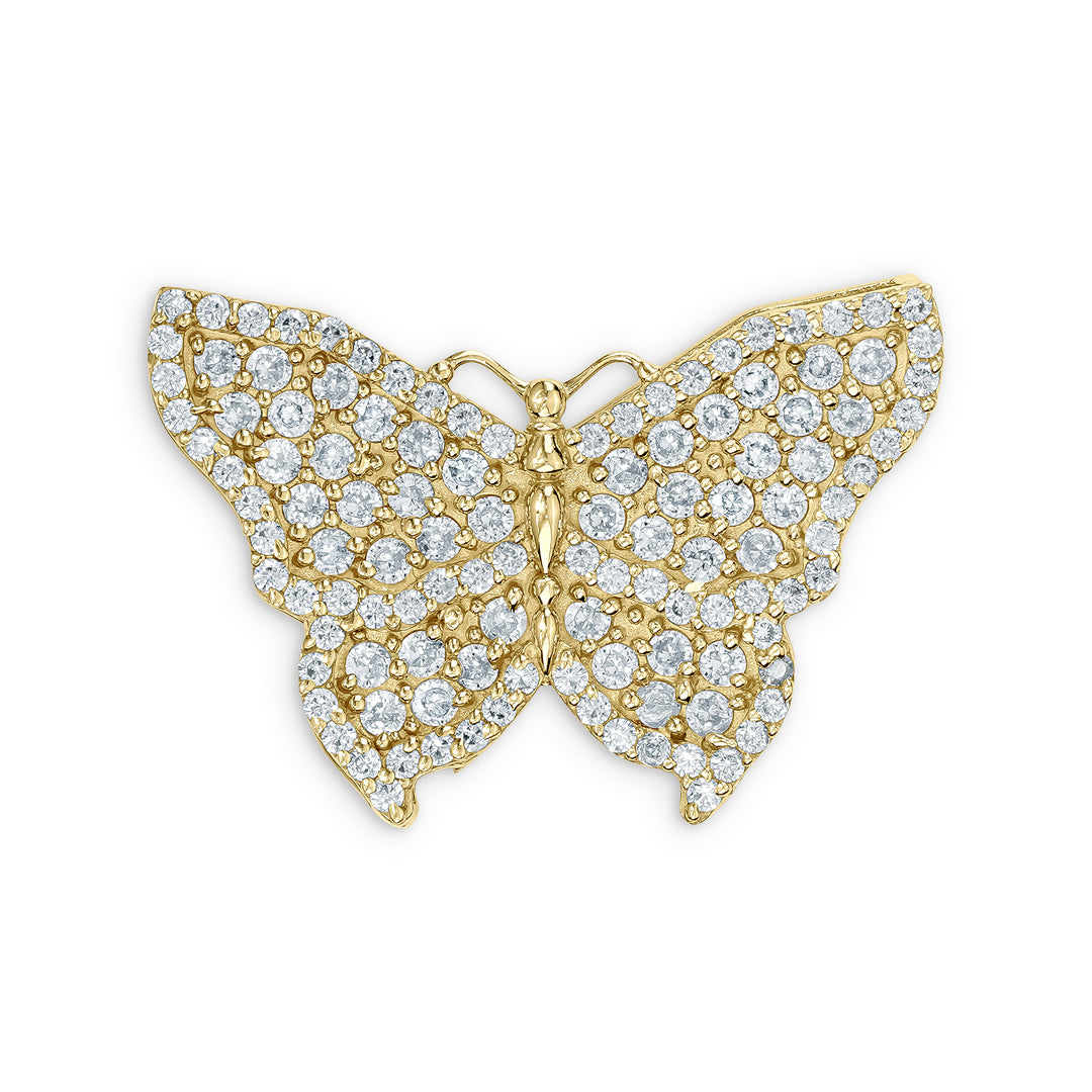10k Gold Luxen Butterfly CZ Pendant