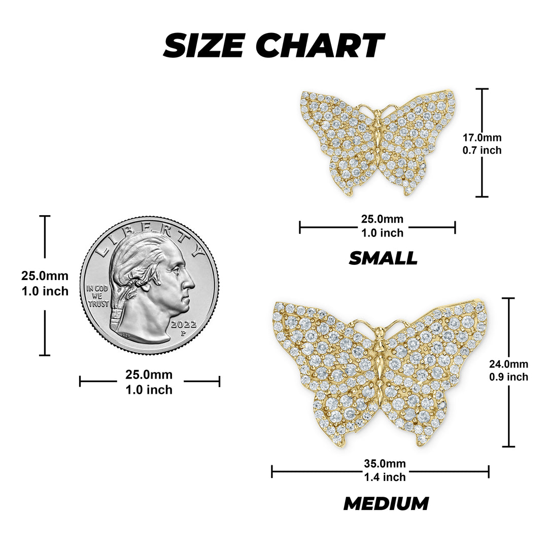 10k Gold Luxen Butterfly CZ Pendant