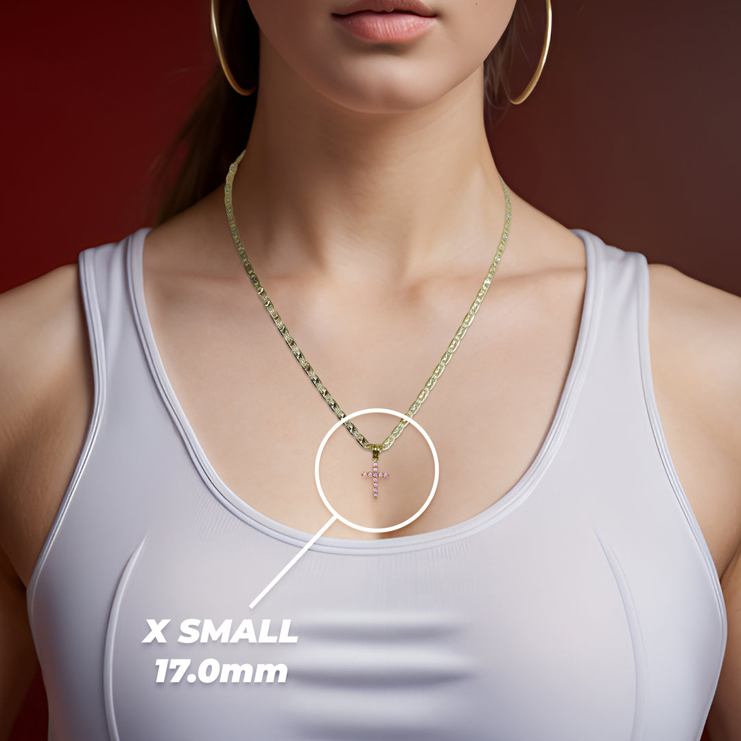 10k Gold Luxe Mini-Cross Pendant