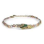 10k & 14k Gold San Judas Mlar Tricolor Bracelet
