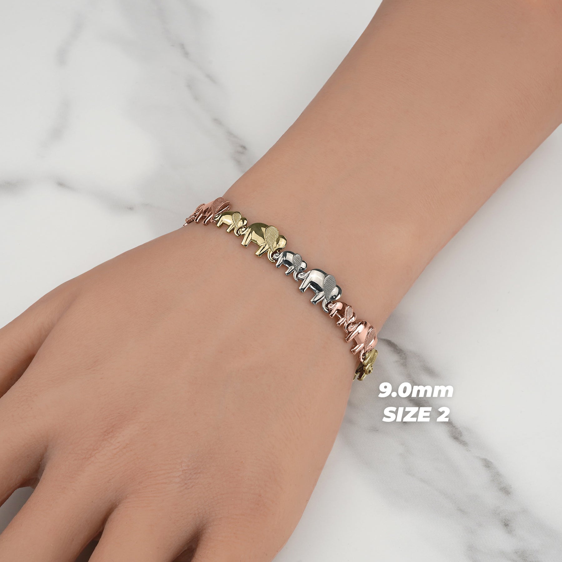14k Gold Liora Lucky Elephant Bracelet