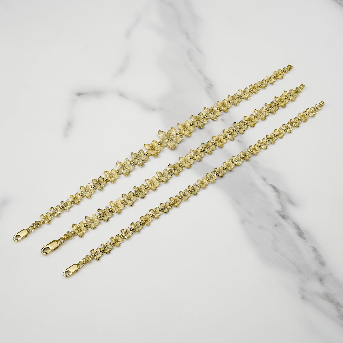 10k & 14k Gold Fiori Hibiscus Flower Bracelet