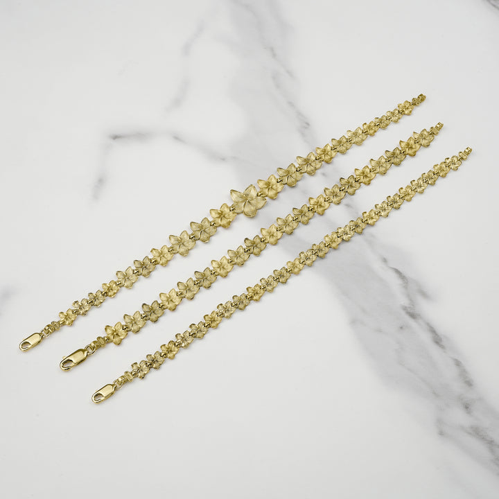 10k & 14k Gold Fiori Hibiscus Flower Bracelet